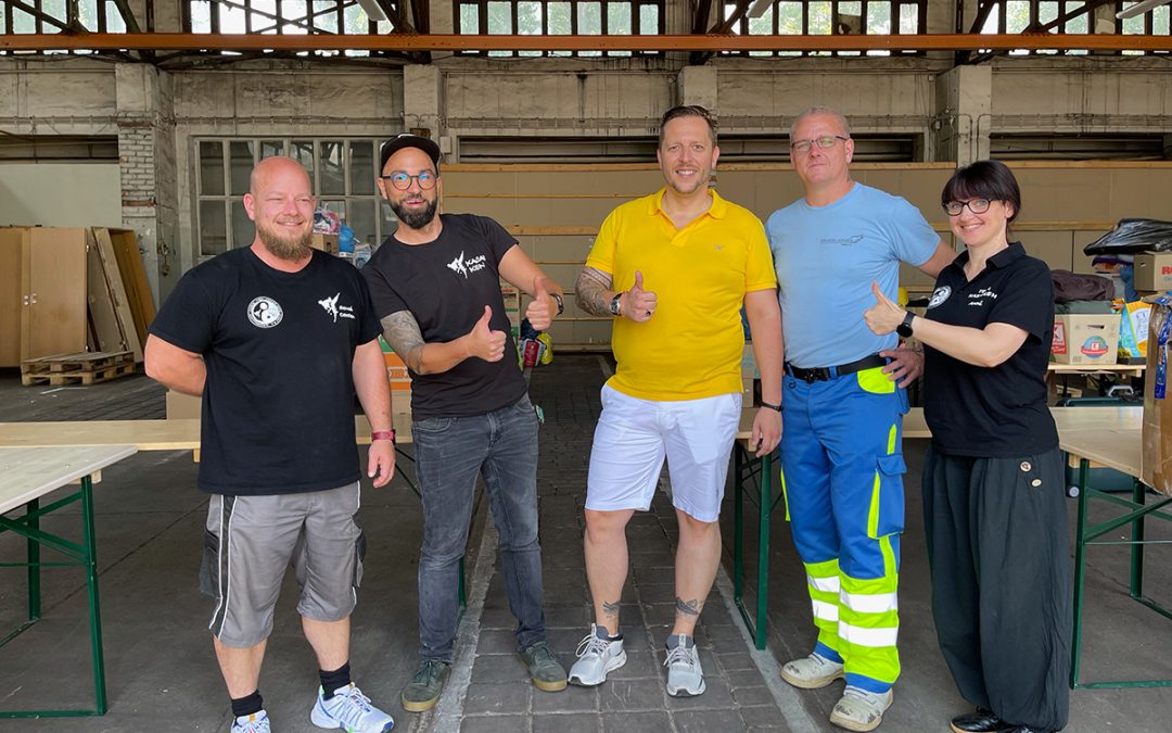 Spenden sammeln für Hochwasser