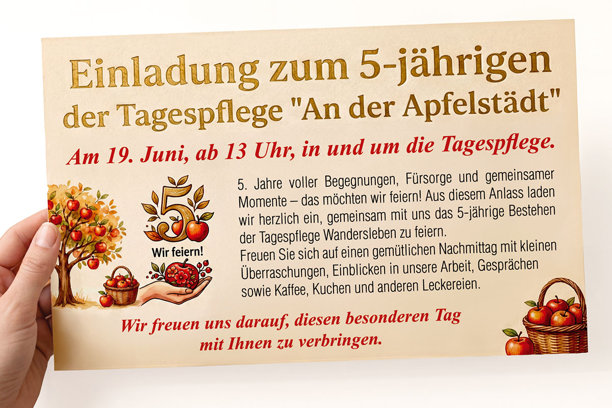 Burgen-Blick - 5 Jahre ASB „Tagespflege an der Apfelstädt“